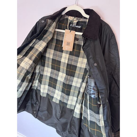 Barbour Beadnell® Waxed Jacket Sage Women's Sz 14 NWT $398 - Picture 13 of 16